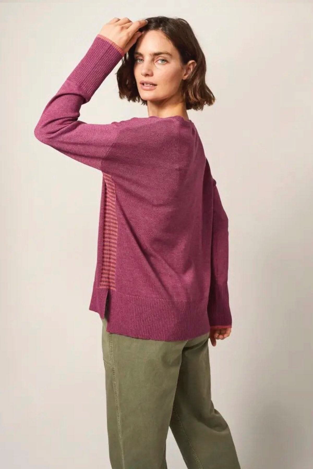 Chandail manches longues Olive Jumper White Stuff 