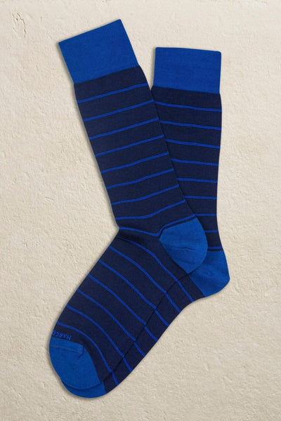 Chaussette ligné italienne Marcoliani Bleu 