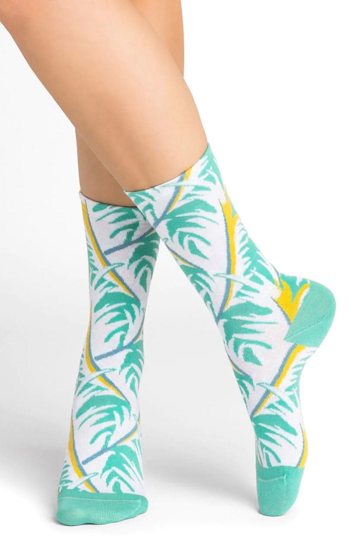 Chaussettes Plumes Bleuforêt UNIQUE Vert 