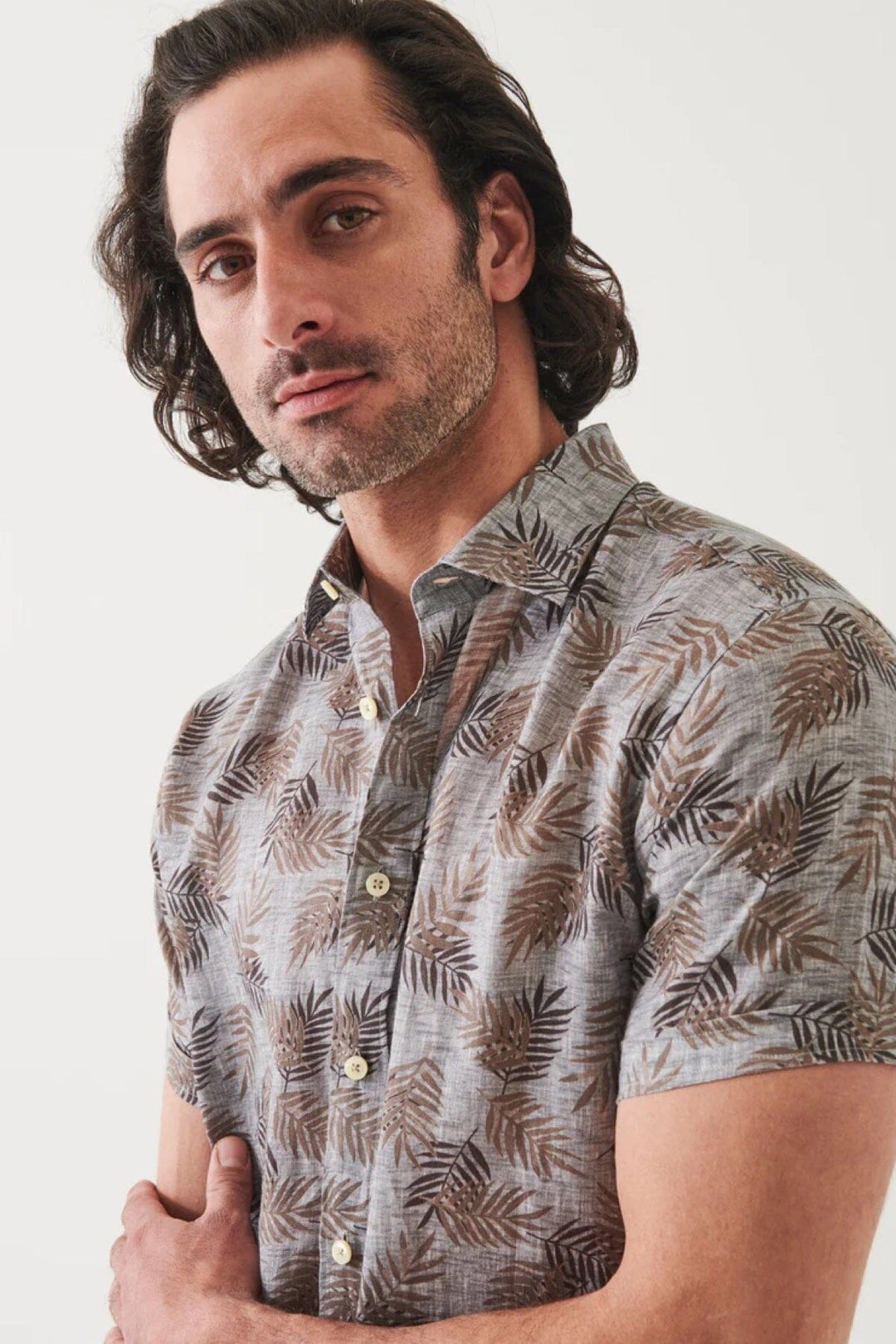 Chemise à manches courtes avec imprimé fleuri Patrick Assaraf 