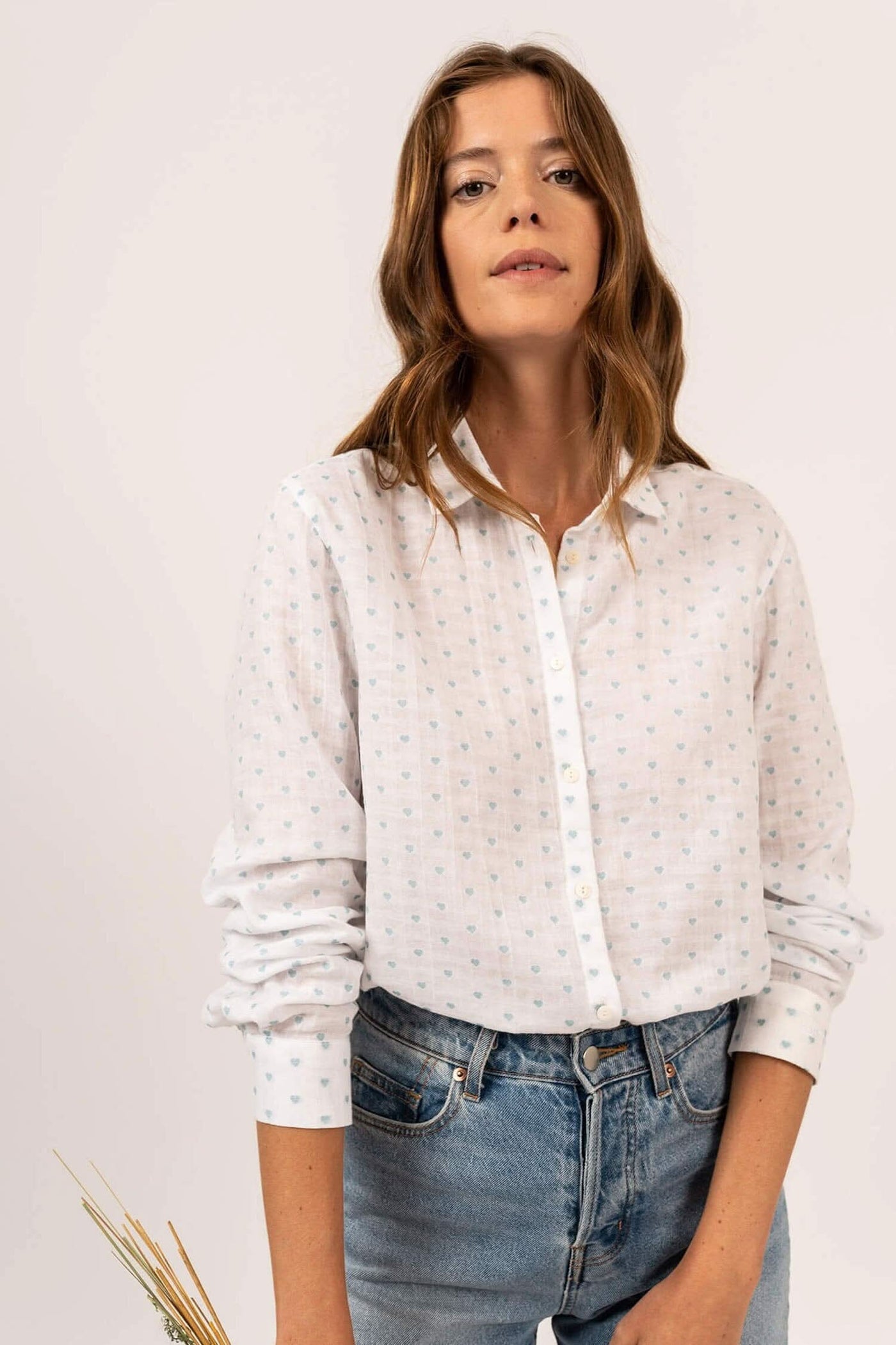 Chemise ALEXIA ML Saint James 36 Bleu 