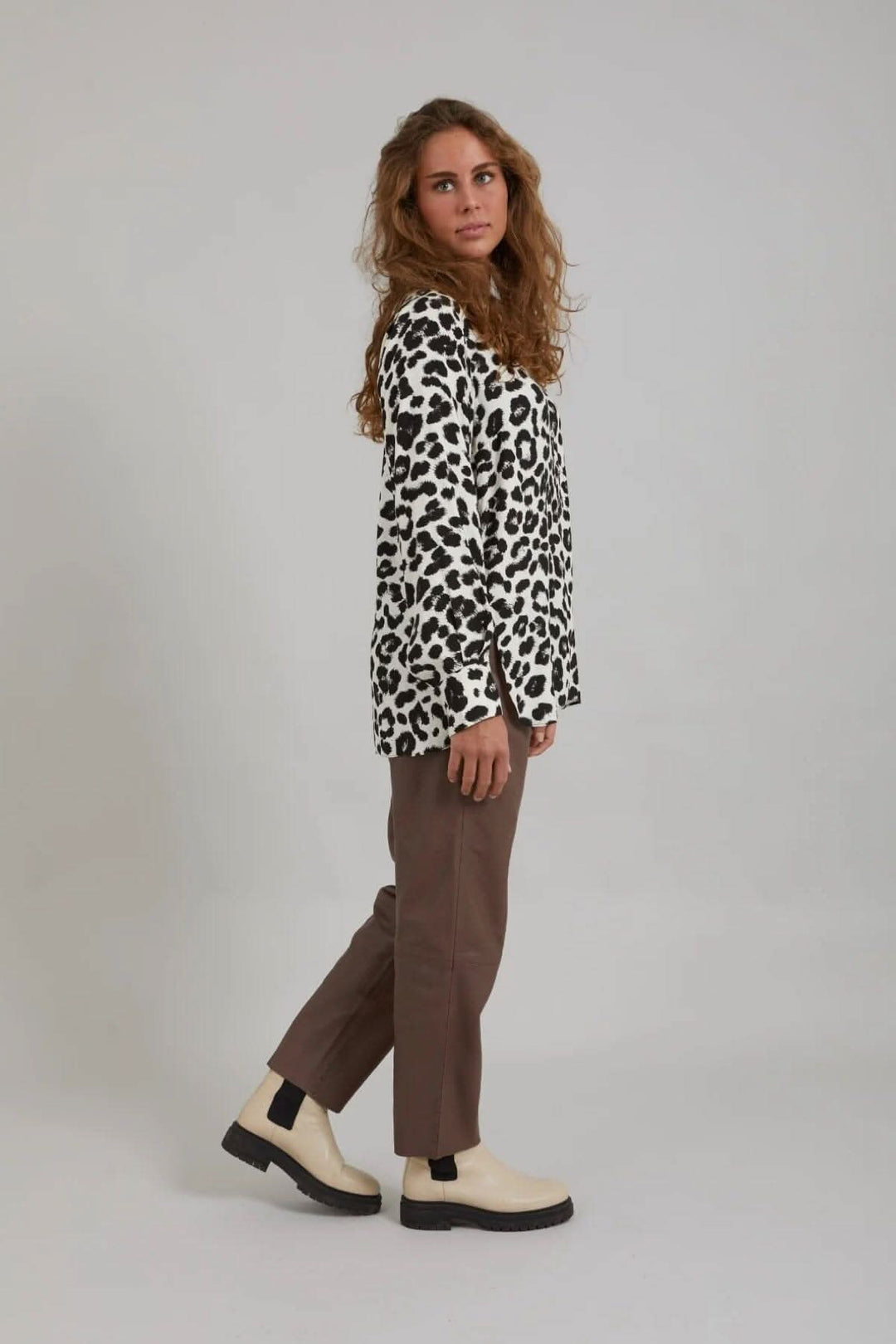 Chemise avec imprimé léopard coster 