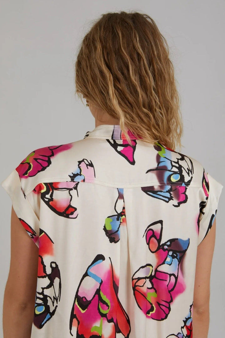 Chemise avec imprimé papillon Femme - Hauts - Chandail coster