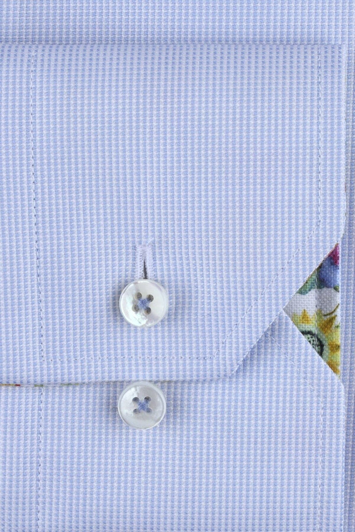 Chemise bleue pâle avec imprimés contrastants Homme - Chemise - Chemise habillée Stenstroms