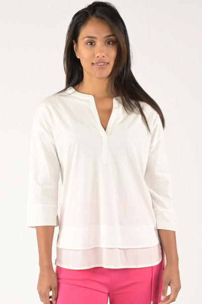 Chemise en coton Oui 46 Blanc 