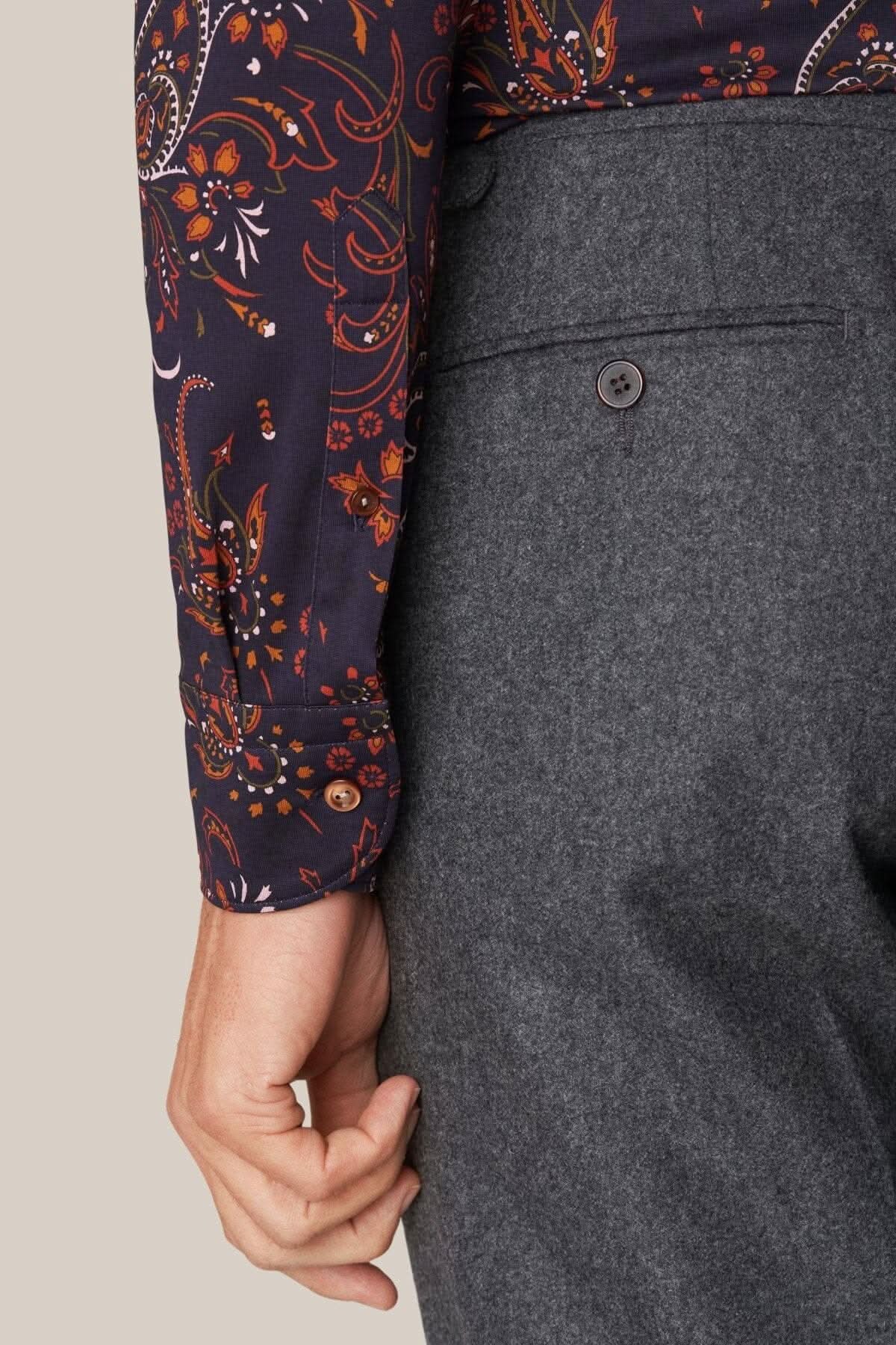 Chemise en jersey à imprimé cachemire Eton 