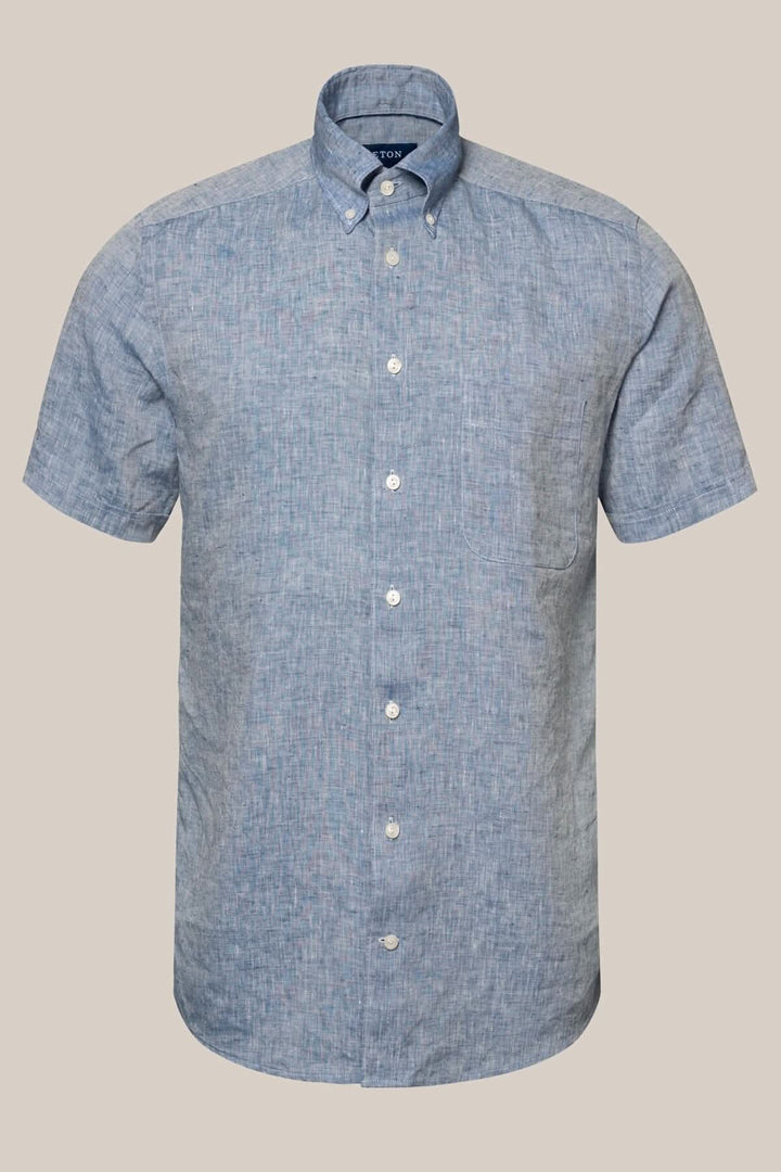 Chemise en lin à manches courtes Eton 