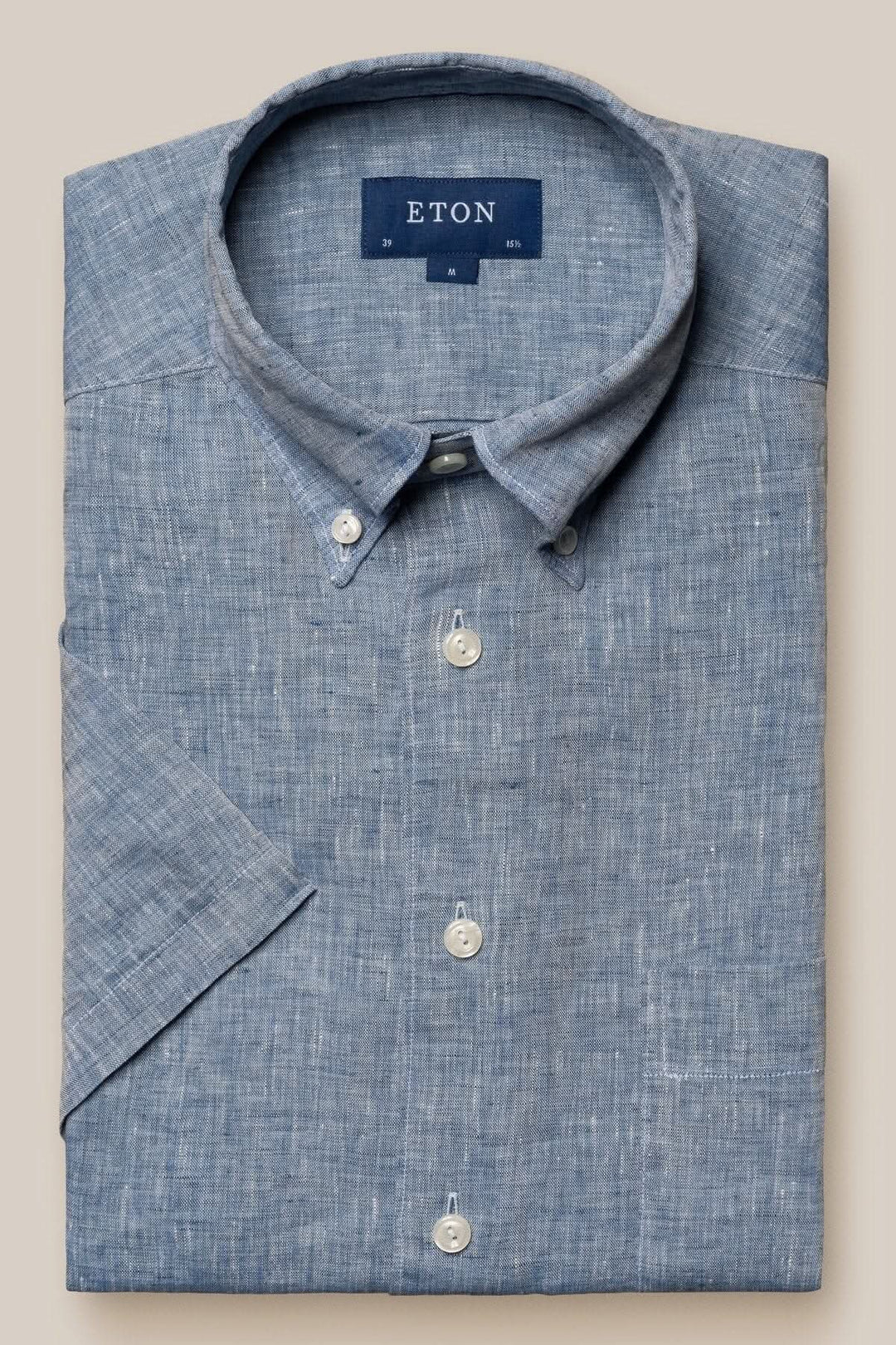 Chemise en lin à manches courtes Eton 