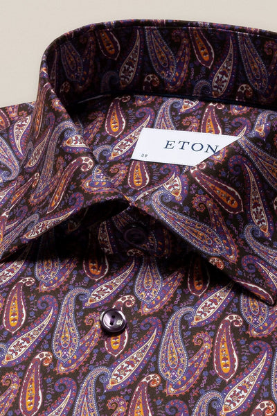 Chemise imprimé abstrait Eton 