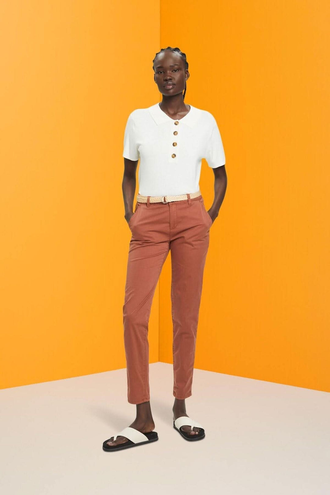 Chino stretch léger avec ceinture Esprit 
