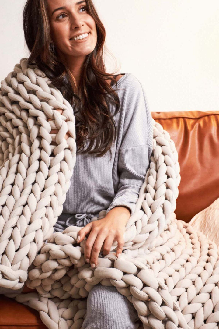 Couverture lestée en tricot Femme - Accessoires - Couverture Hush Blankets