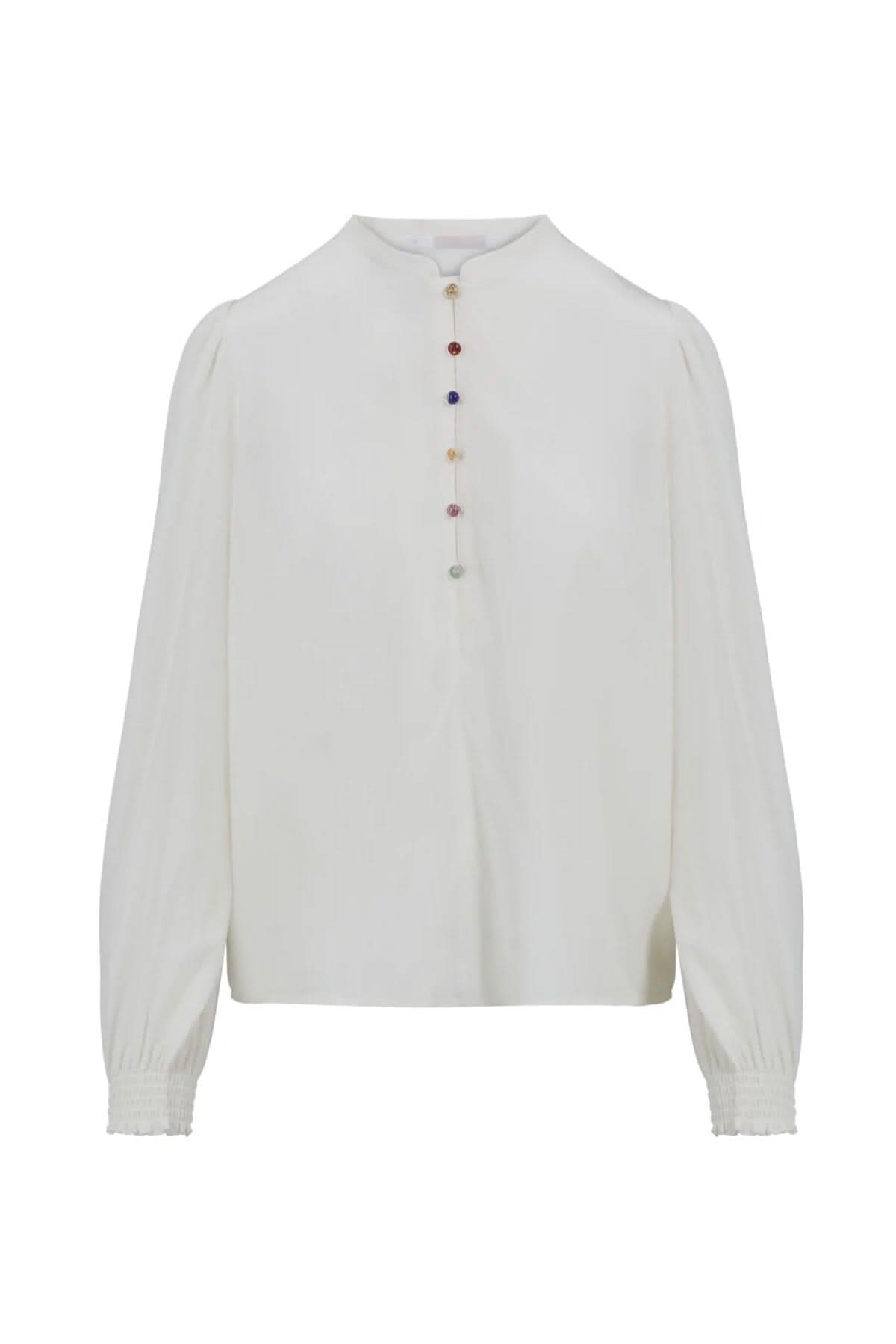 Haut avec boutons multicolore coster 34 Blanc 