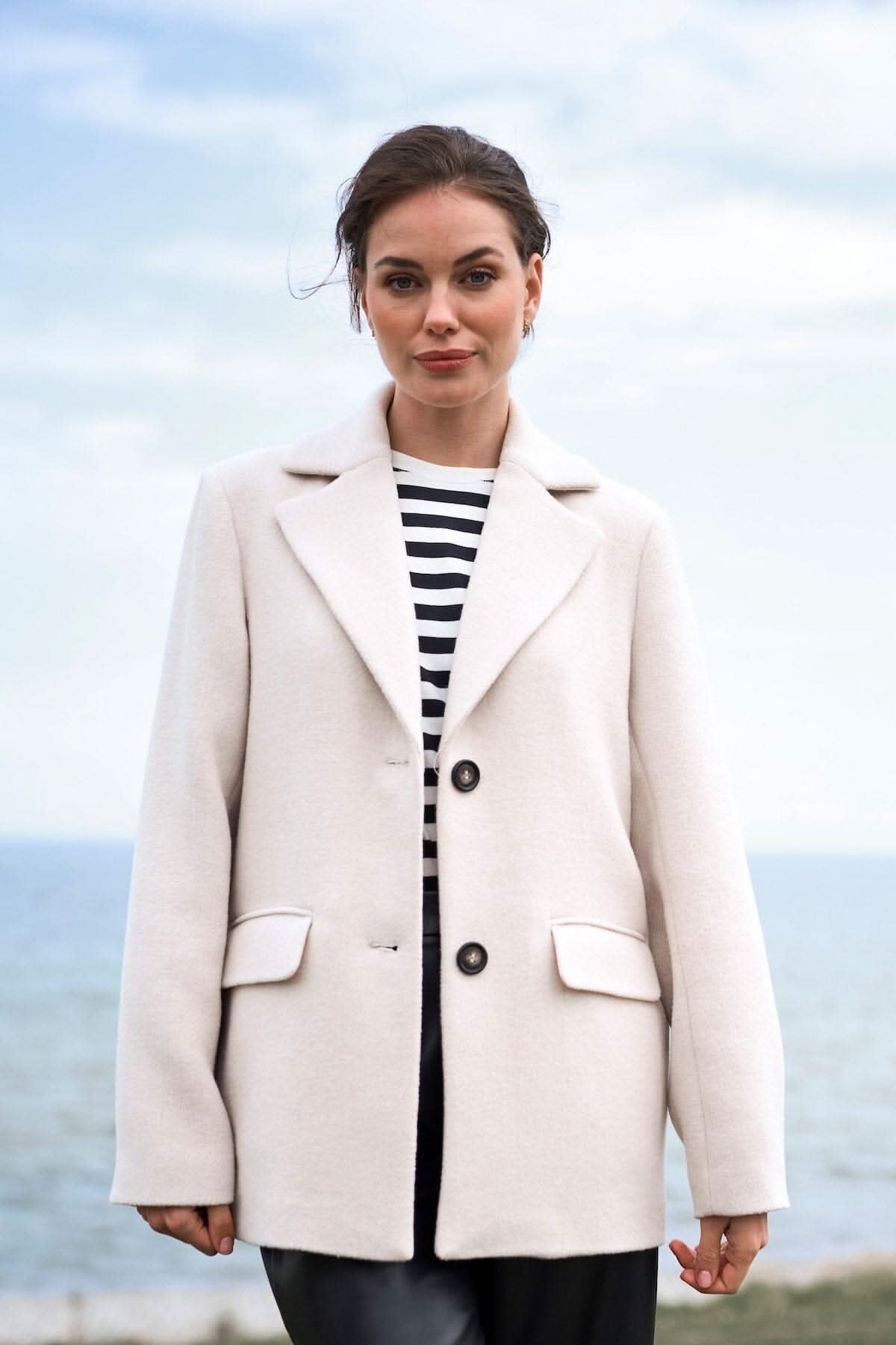 Manteau Semma Kaffe 34 CRÈME 