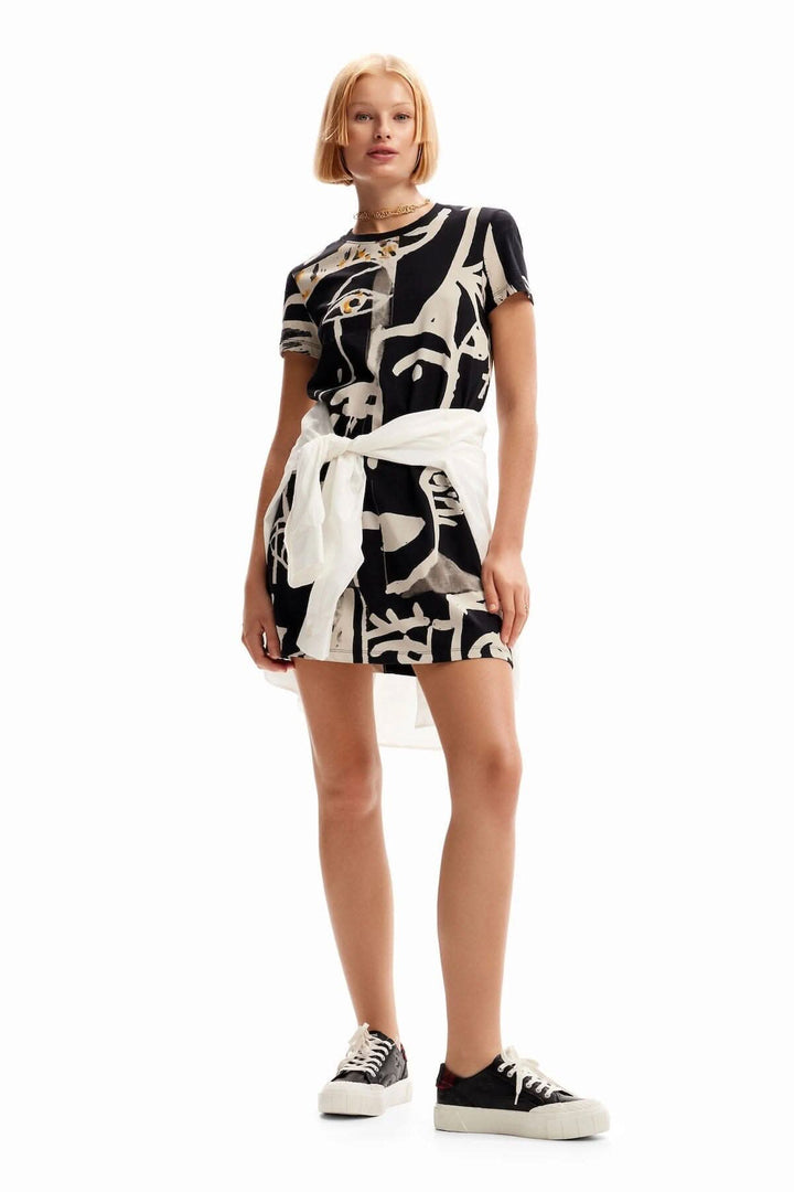 Mini-robe t-shirt visages Desigual 