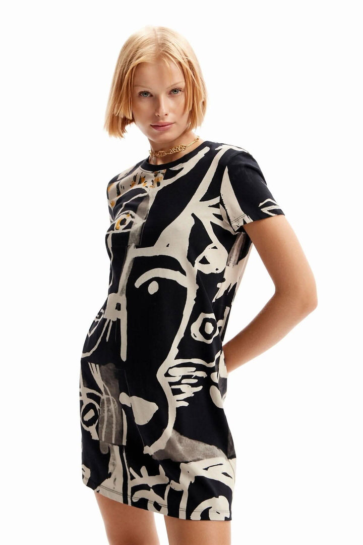 Mini-robe t-shirt visages Desigual 