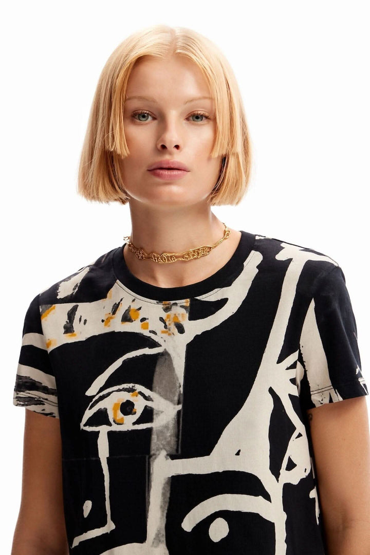 Mini-robe t-shirt visages Desigual 