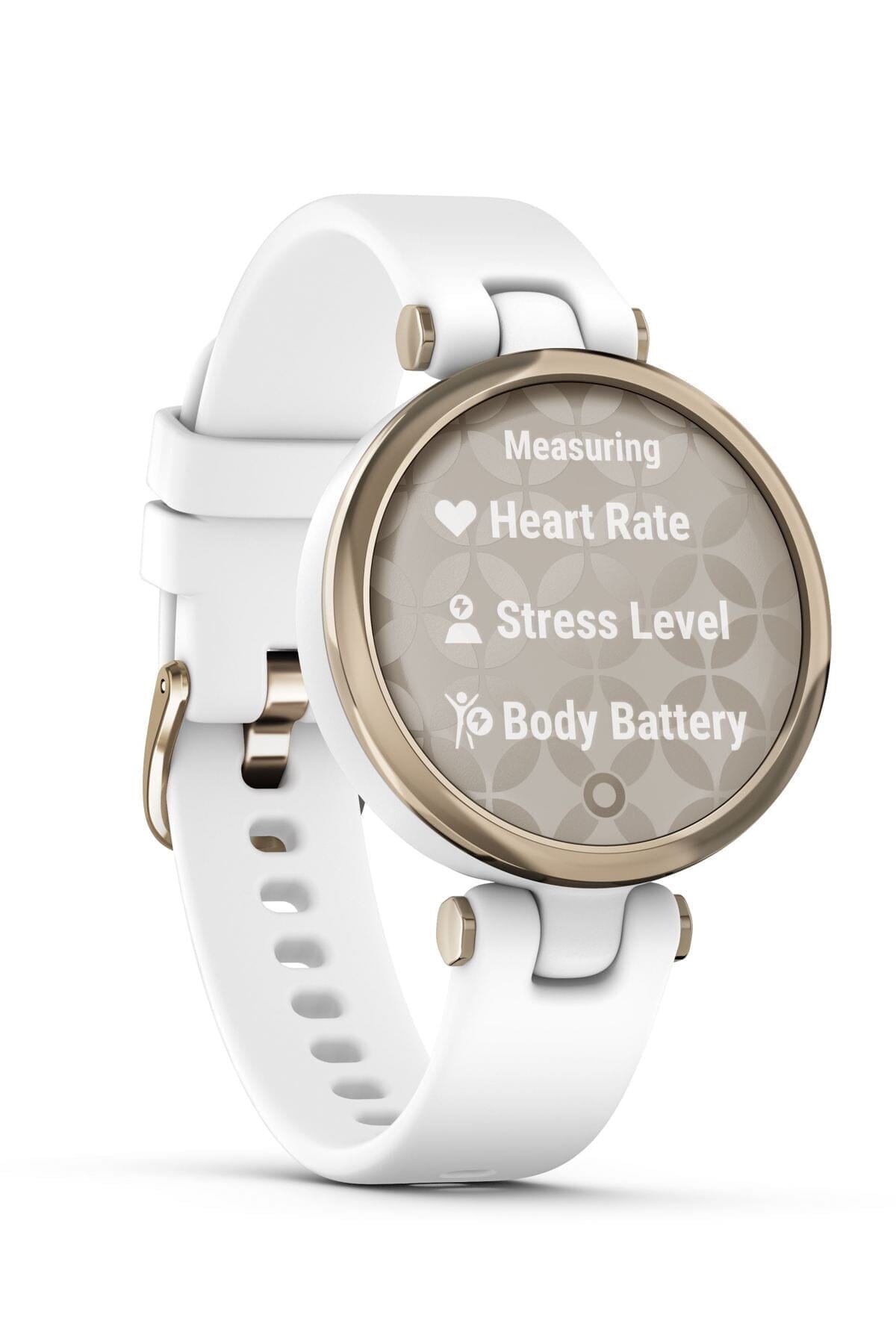 Montre Garmin Lily™ - Smartwatch Sport Edition - Or crème avec boîtier blanc et bande en silicone Garmin 