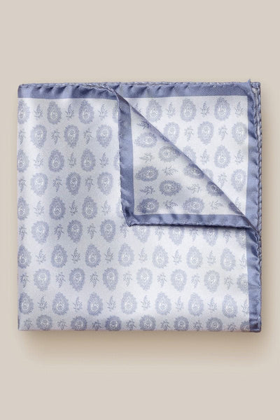 Mouchoir de poche à motifs Eton Bleu pâle 