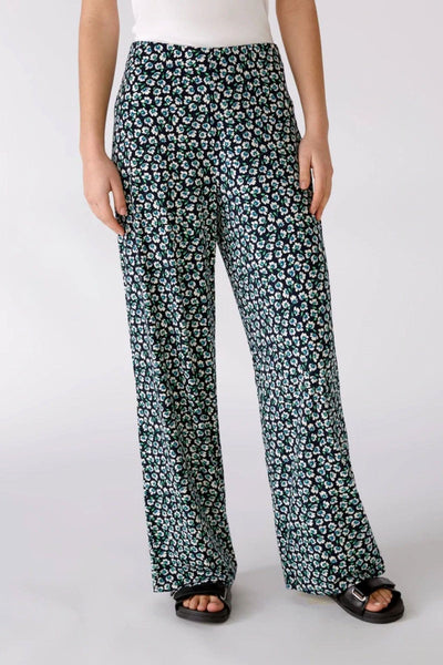 Pantalon à fleurs soyeux Oui 