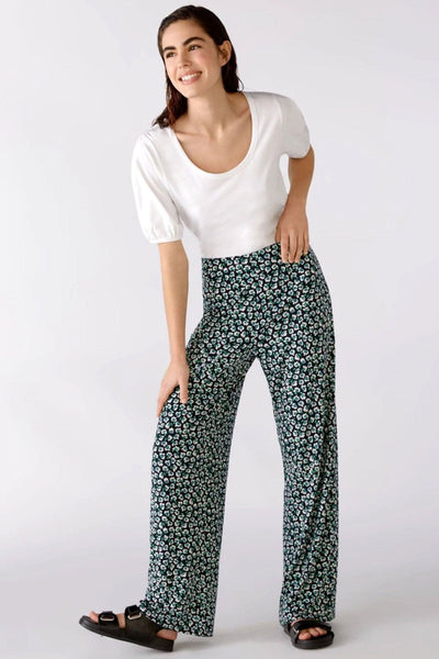 Pantalon à fleurs soyeux Oui 