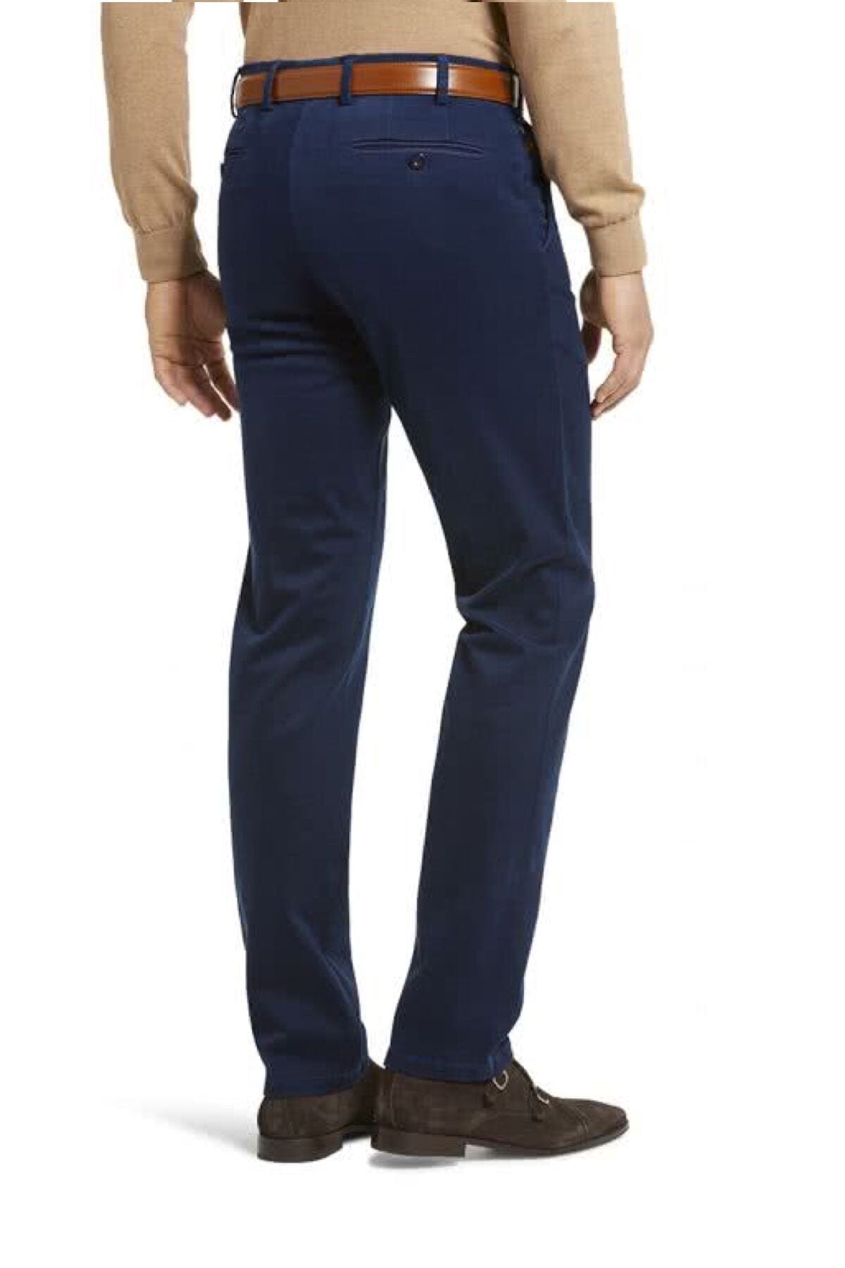 Pantalon de coton bleu Meyer 
