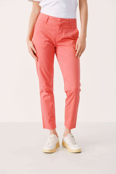 Pantalon de coton Soffys Part Two 34 Corail 