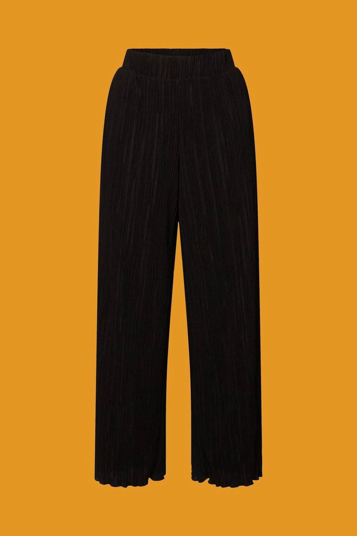 Pantalon en jersey souple &agrave; plis pliss&eacute;s Esprit 