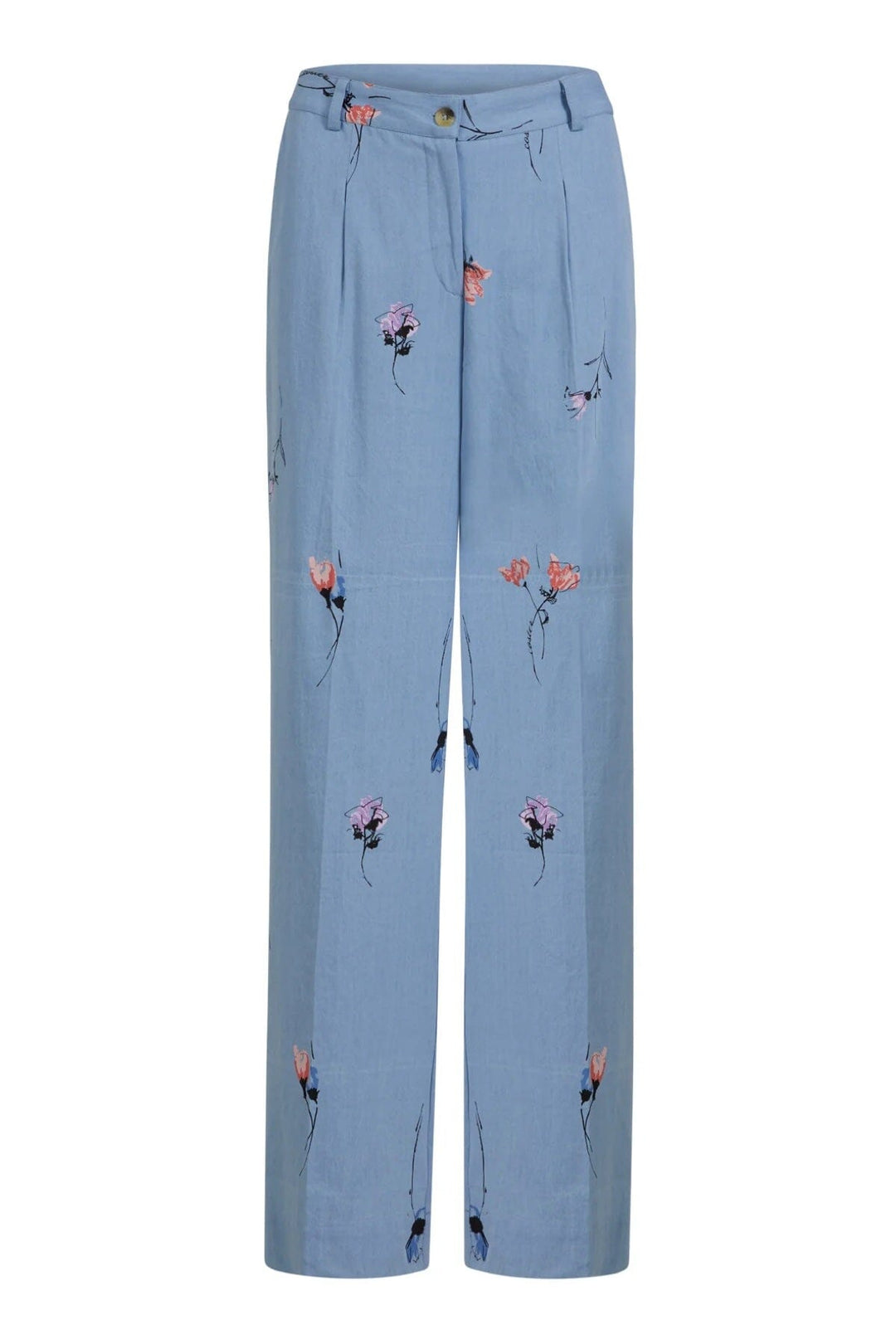 Pantalon large avec imprimé floral en denim coster 