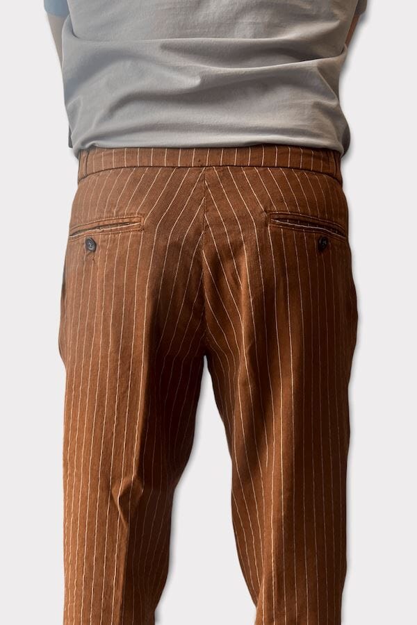 Pantalon lign&eacute; en lin Homme - Pantalon - Pantalon lin Re-hash