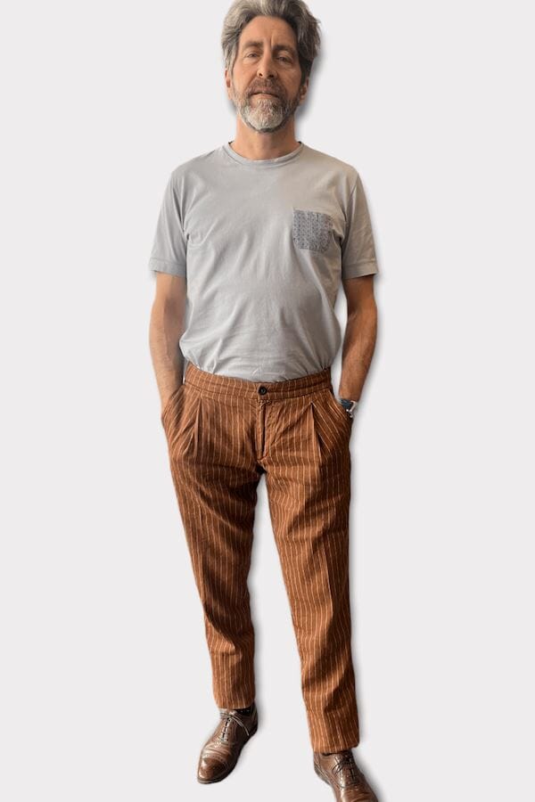 Pantalon lign&eacute; en lin Homme - Pantalon - Pantalon lin Re-hash