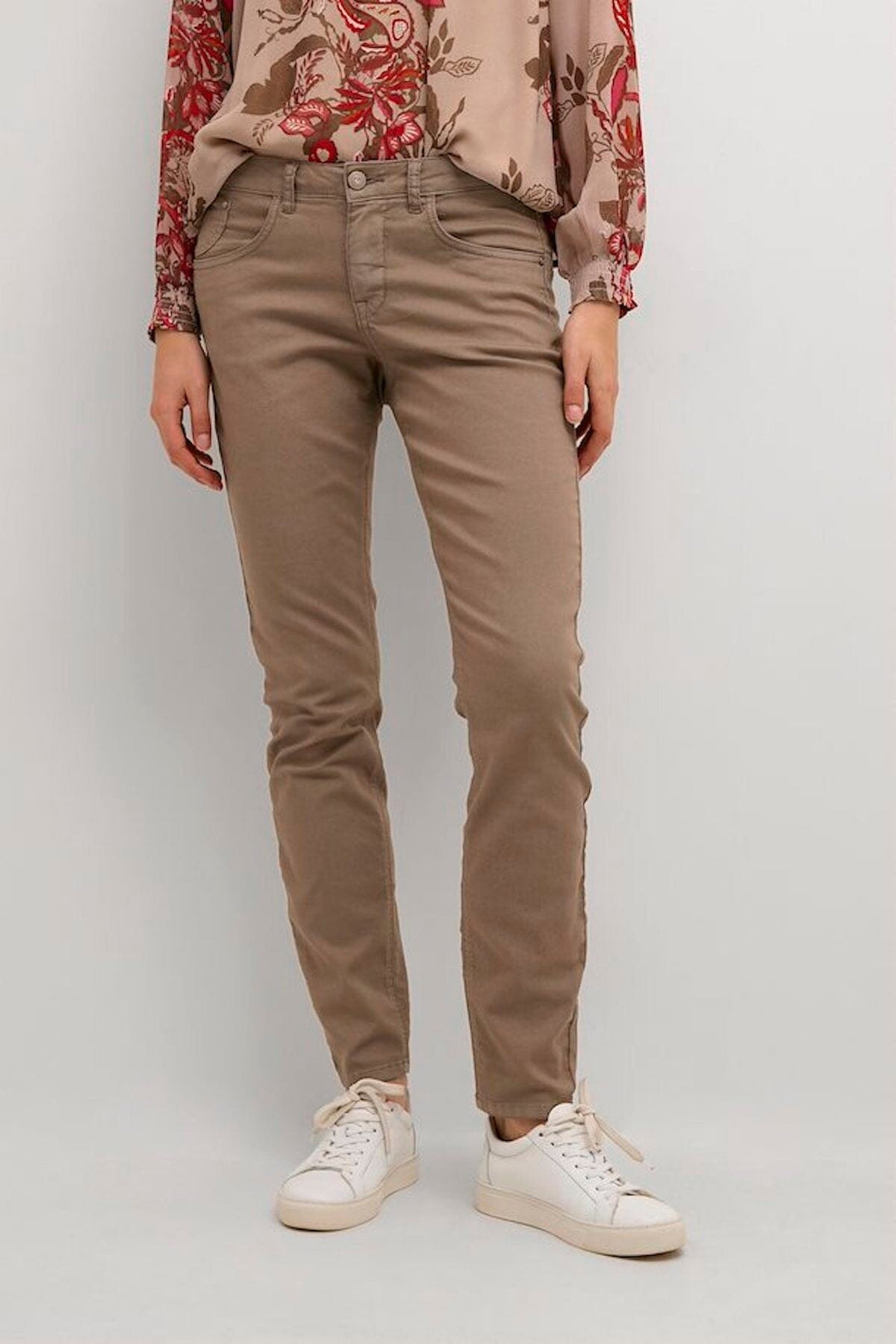 Pantalon style jean étroit Femme - Bas - Pantalon - Jeans Cream