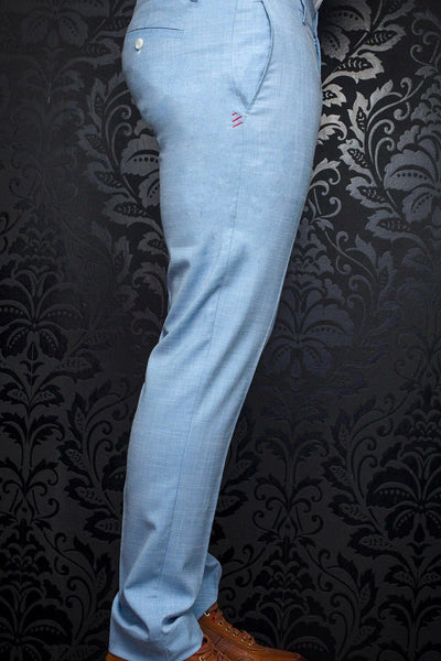 Pantalon Wesson-Craig Au noir 34 Bleu pâle 