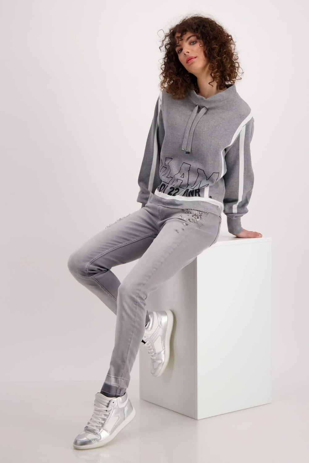 Pull en maille à col montant Femme - Hauts - Chandail Monari
