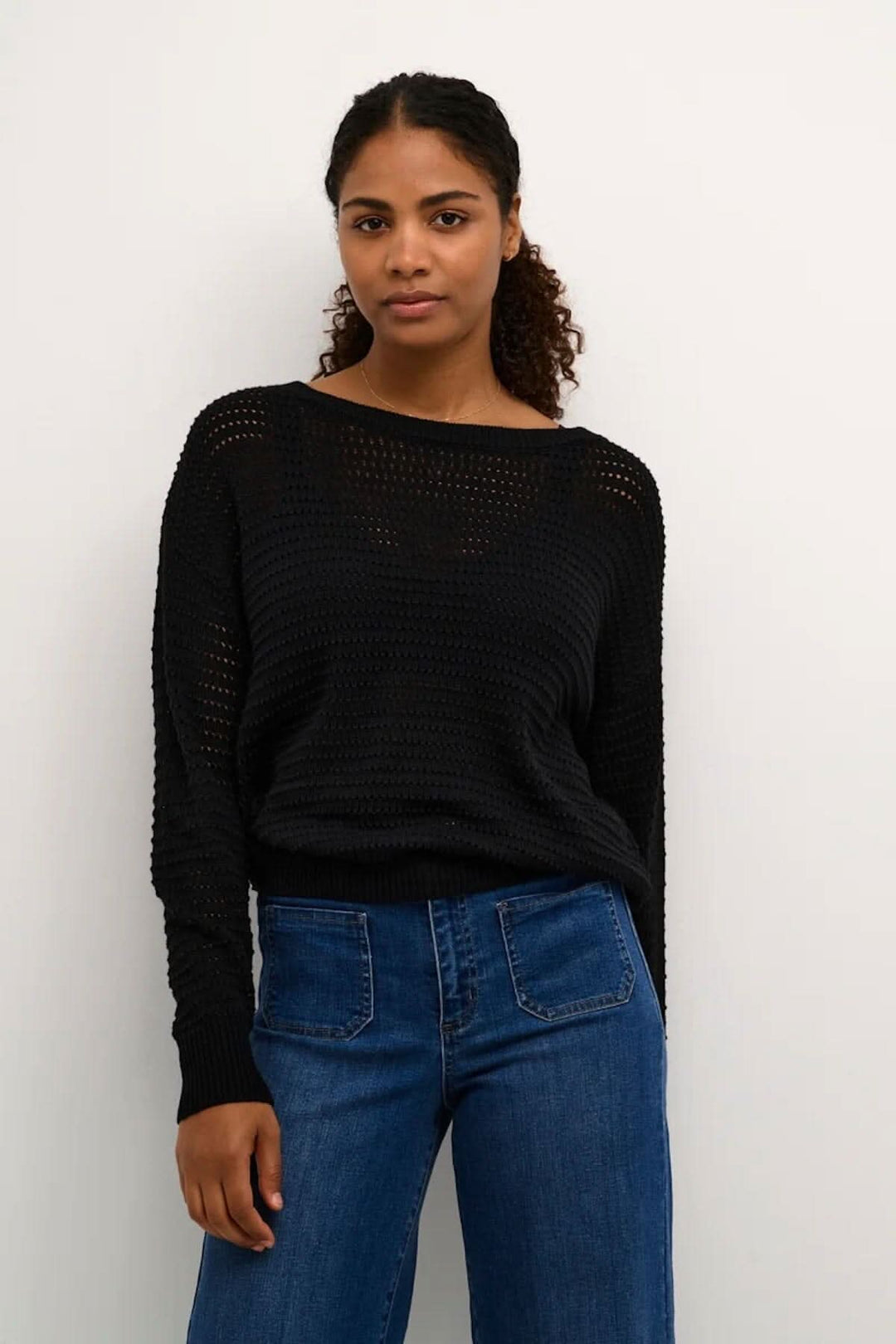 Pull Yvonne Kaffe XXL Noir 