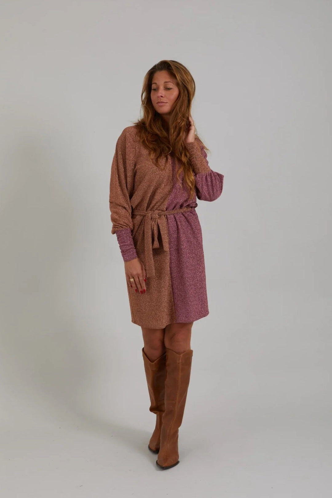 Robe avec mélange de paillettes Femme - Robe - Robe courte coster