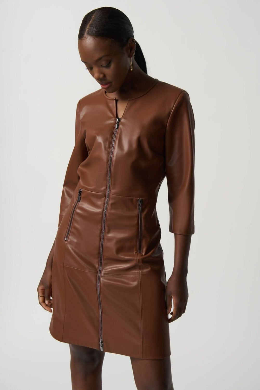 Robe courte en similicuir Joseph Ribkoff 