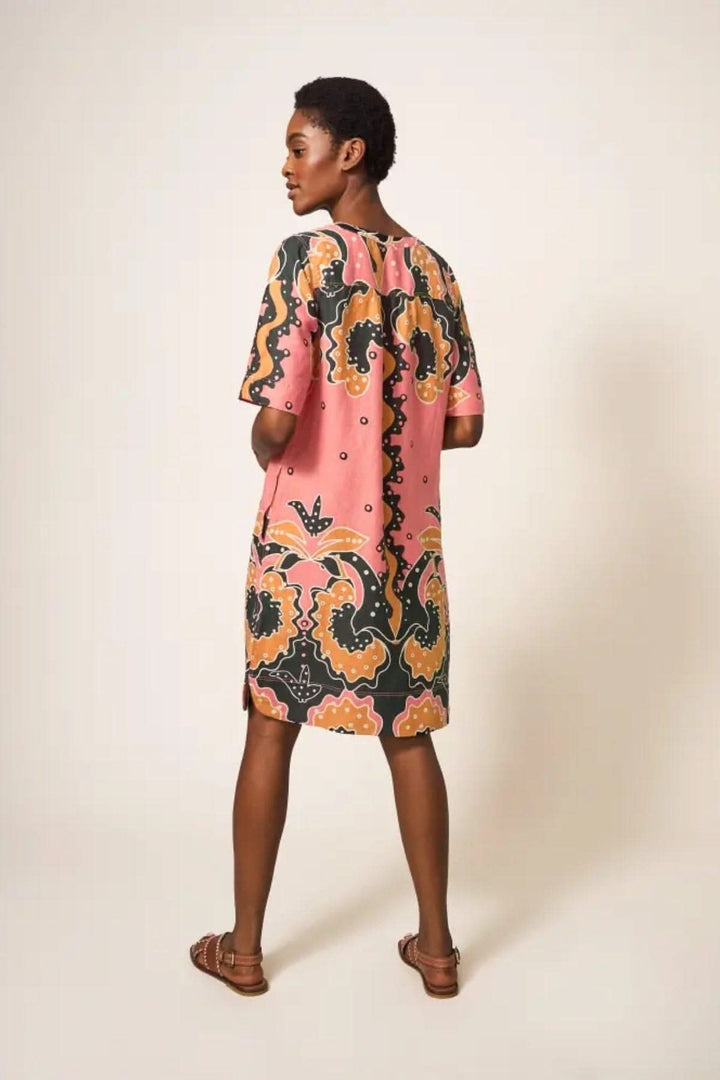 Robe droite en lin June White Stuff 