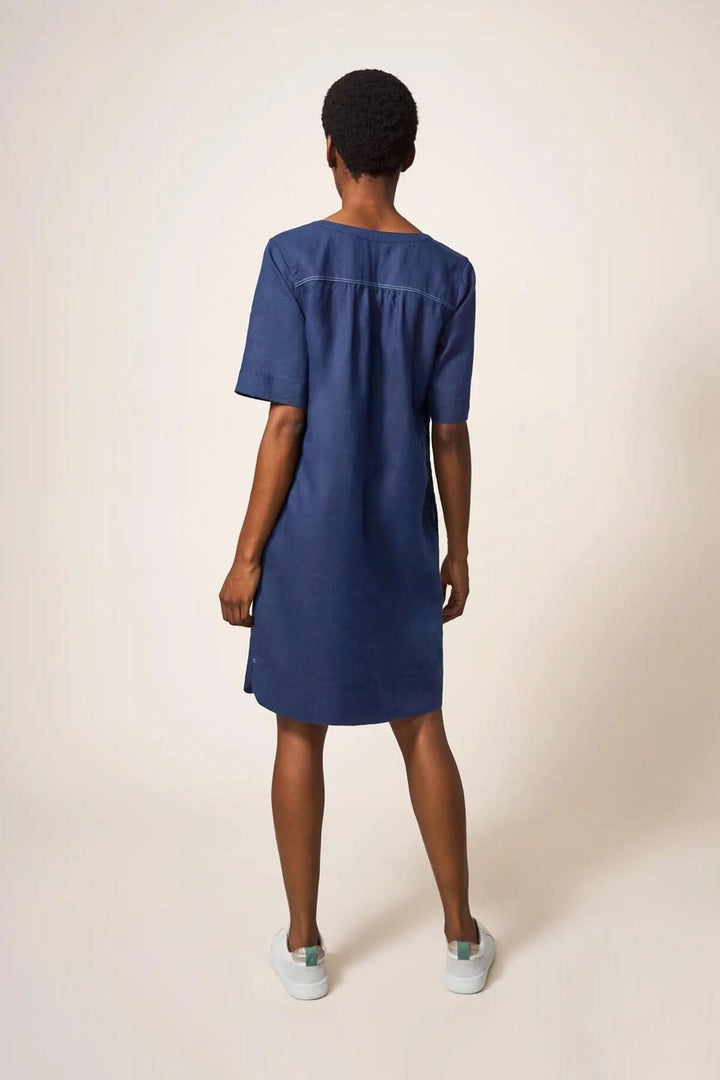 Robe droite en lin June White Stuff 
