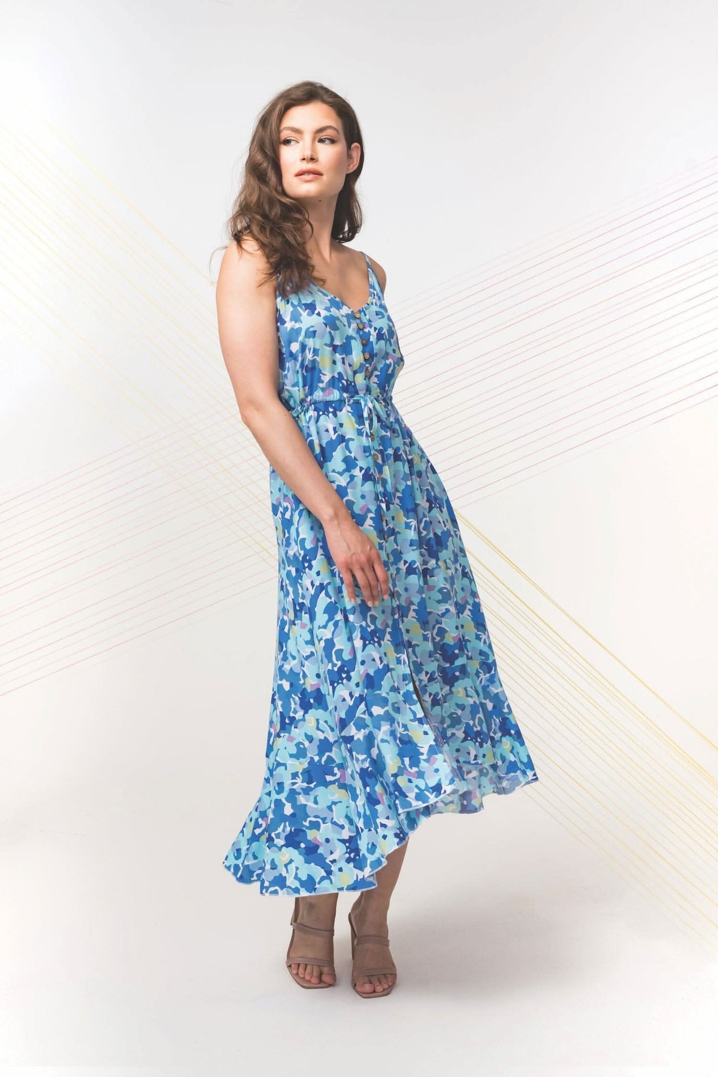 Robe longue imprimée Elena Wang 