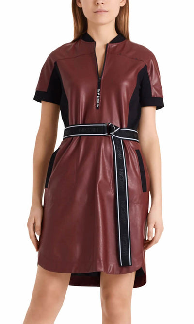 Robe stretch en simili-cuir Femme - Robe - Robe courte Marc Cain