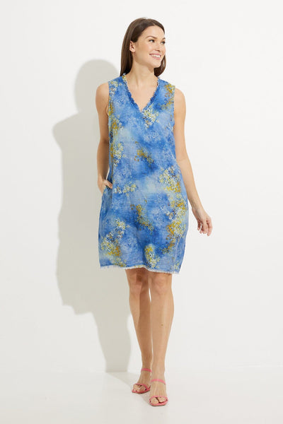 Style vestimentaire fleuri à col en V Alison Sheri XS Bleu 