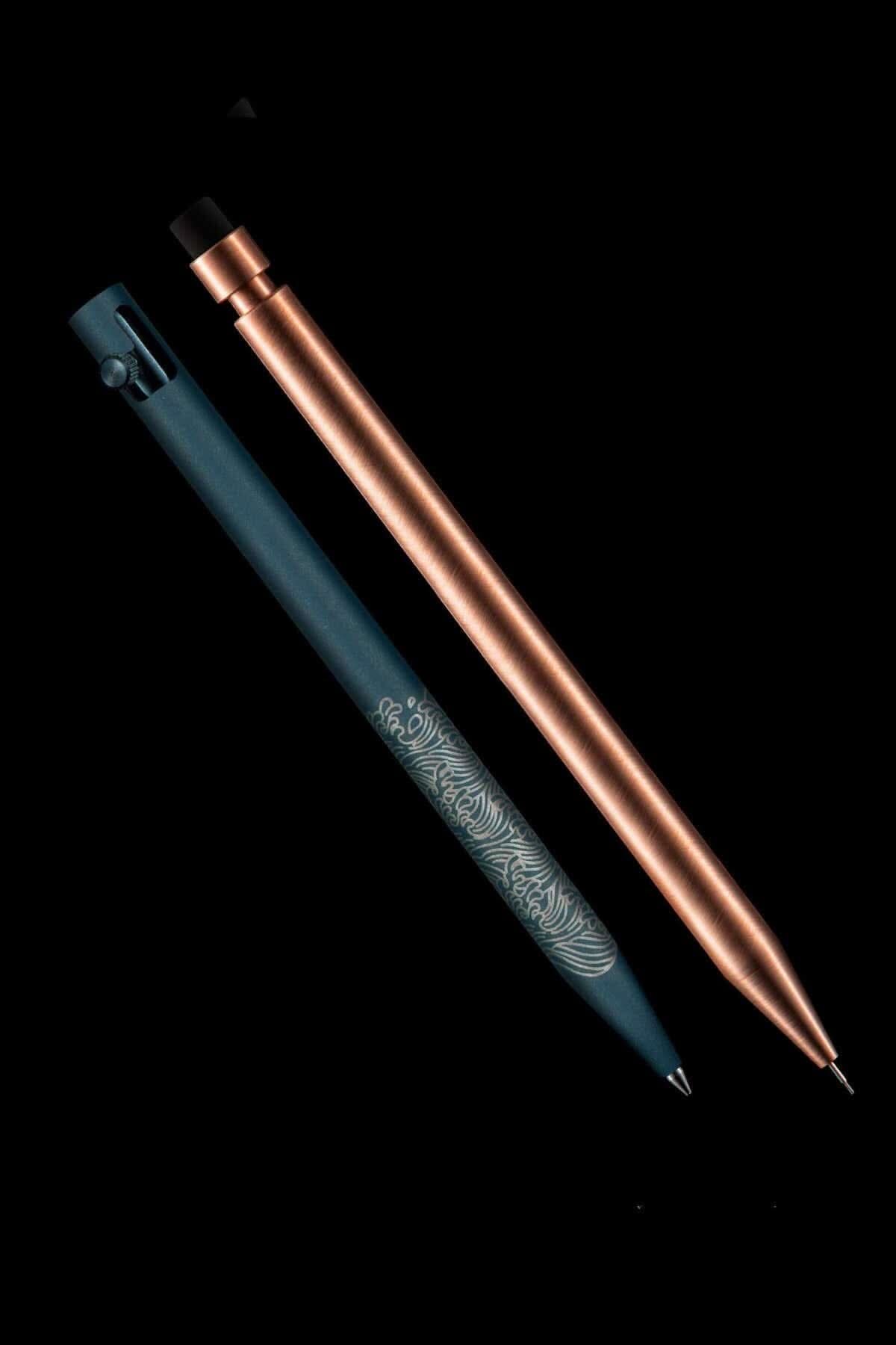 Stylo à bille + crayon à clic Modern Fuel LLC Poséidon Cuivre 