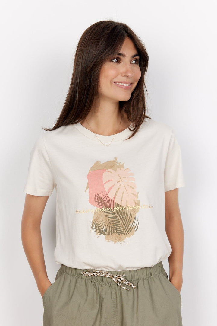 T-shirt applique floral Soya Concept 