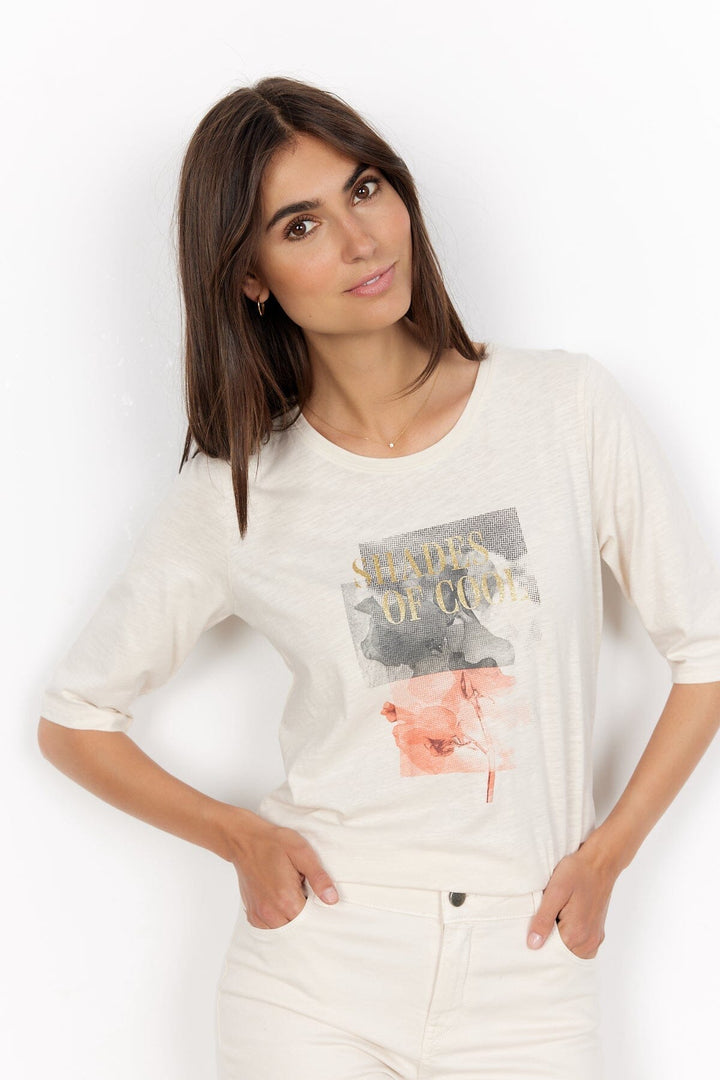 T-shirt appliqué floral Femme - Hauts - T-shirt Soya Concept