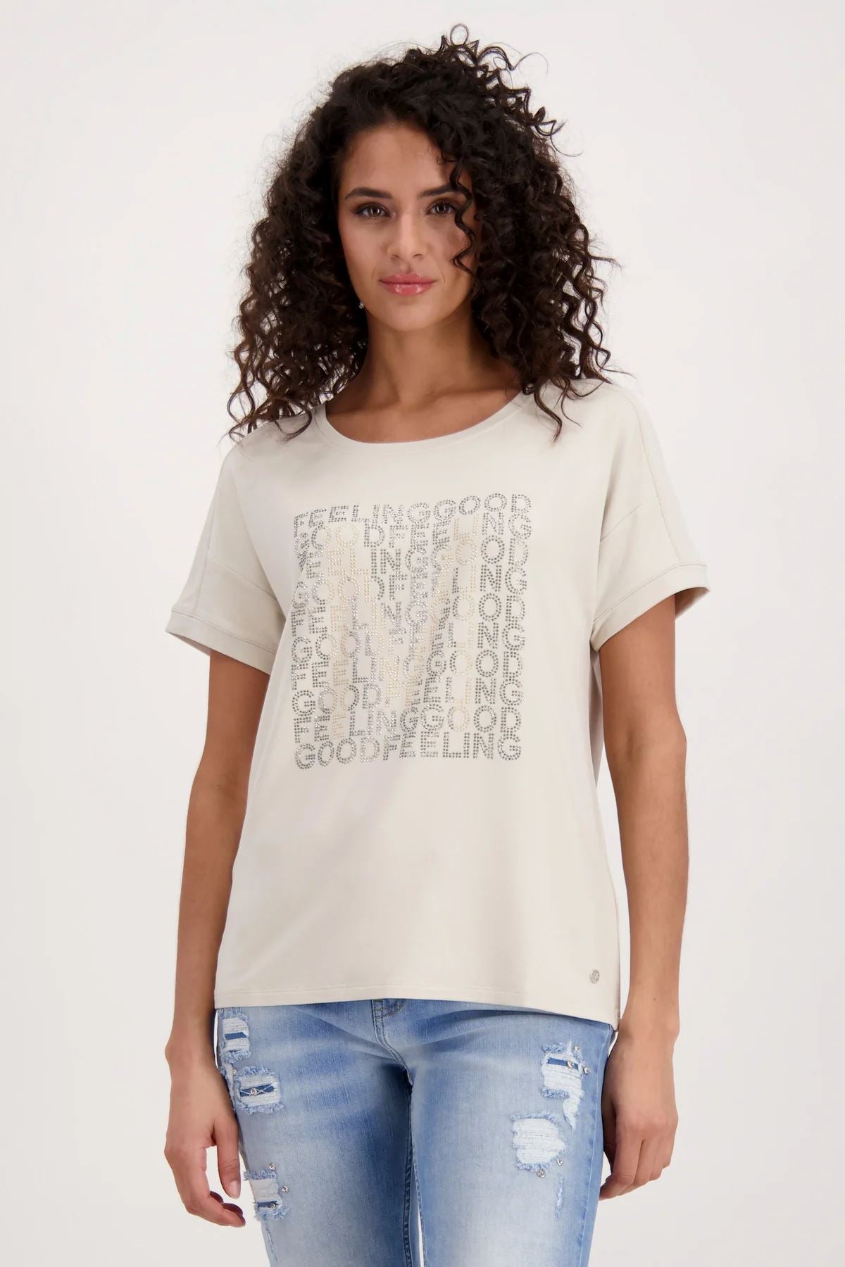 T-shirt avec imprimé Monari 34 Beige 
