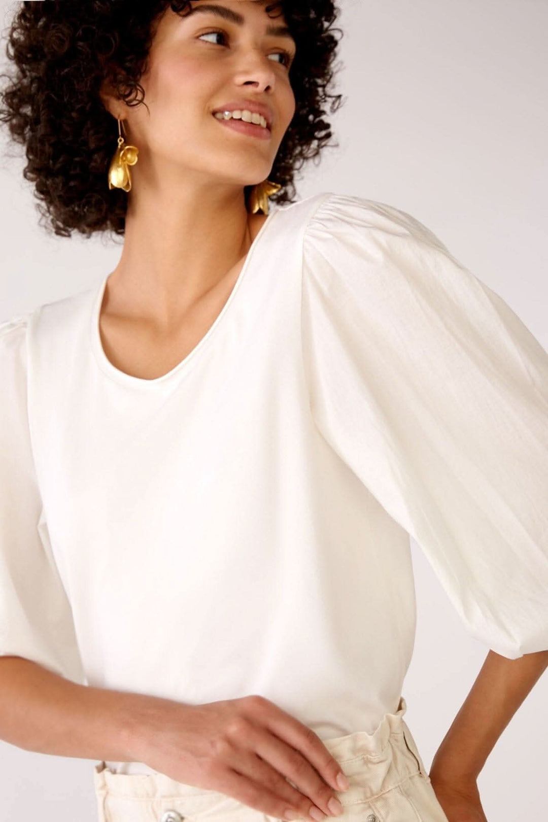 T-shirt avec manches volumineuses Oui 