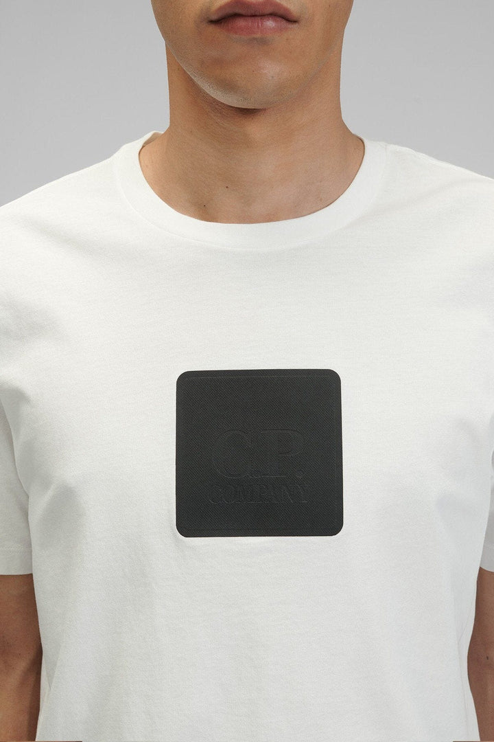 T-shirt blanc avec logo noir Homme - Hauts - T-shirt C.P Company
