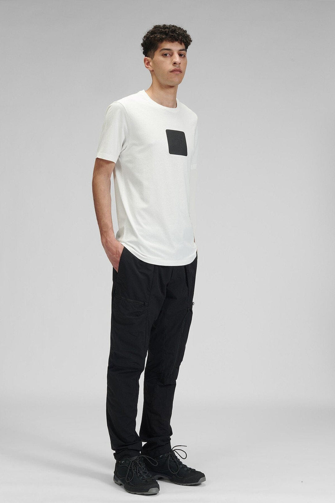 T-shirt blanc avec logo noir Homme - Hauts - T-shirt C.P Company