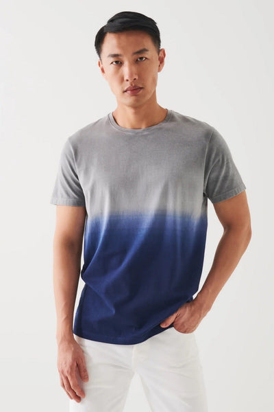 T-shirt en coton pima stretch dégradé Patrick Assaraf L Bleu 