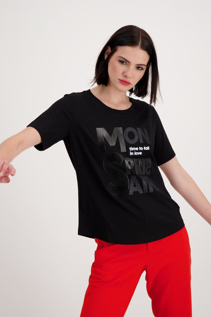T-shirt inscription ton sur ton Monari 